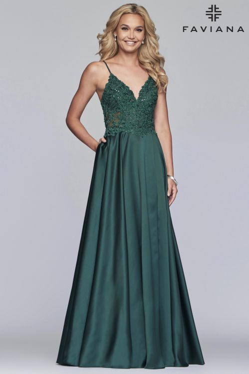 Forest green grad dress